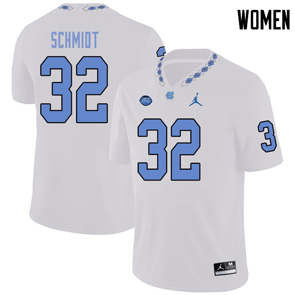Jordan Brand Women #32 Jacob Schmidt North Carolina Tar Heels College Football Jerseys Sale-White